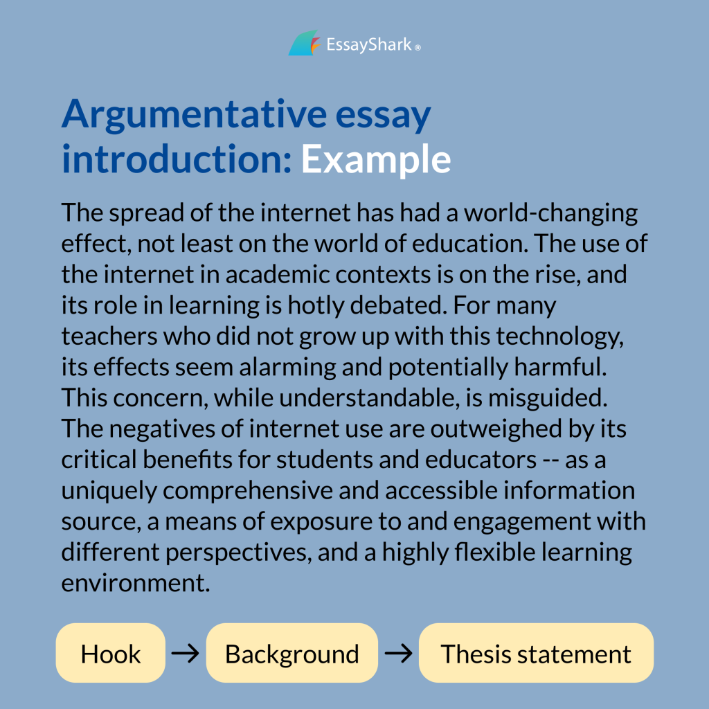 Argumentative Essay Introduction Example