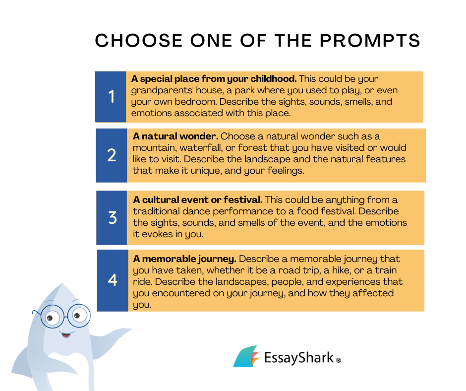 Descriptive Essay Writing Prompts