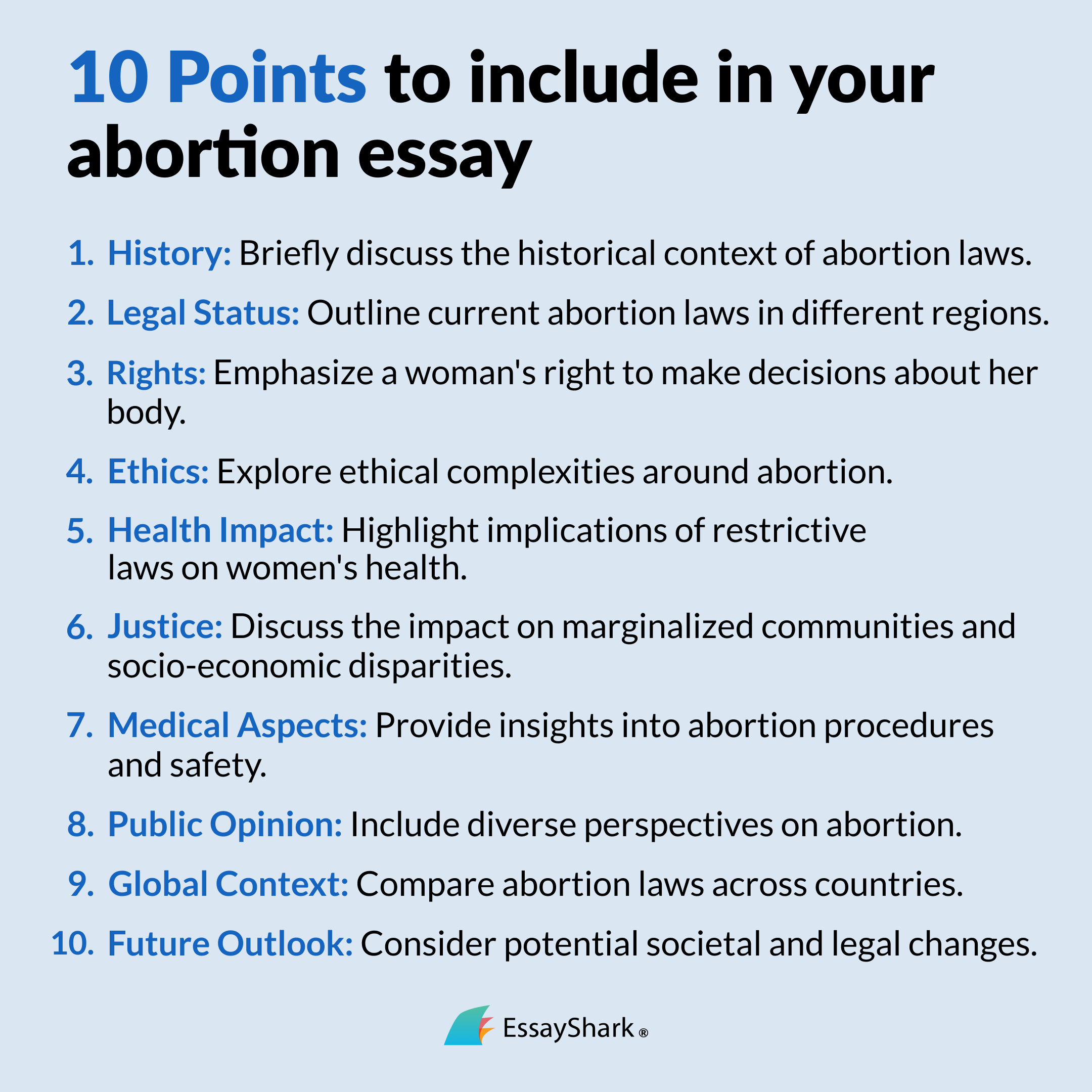 abortion essay ideas