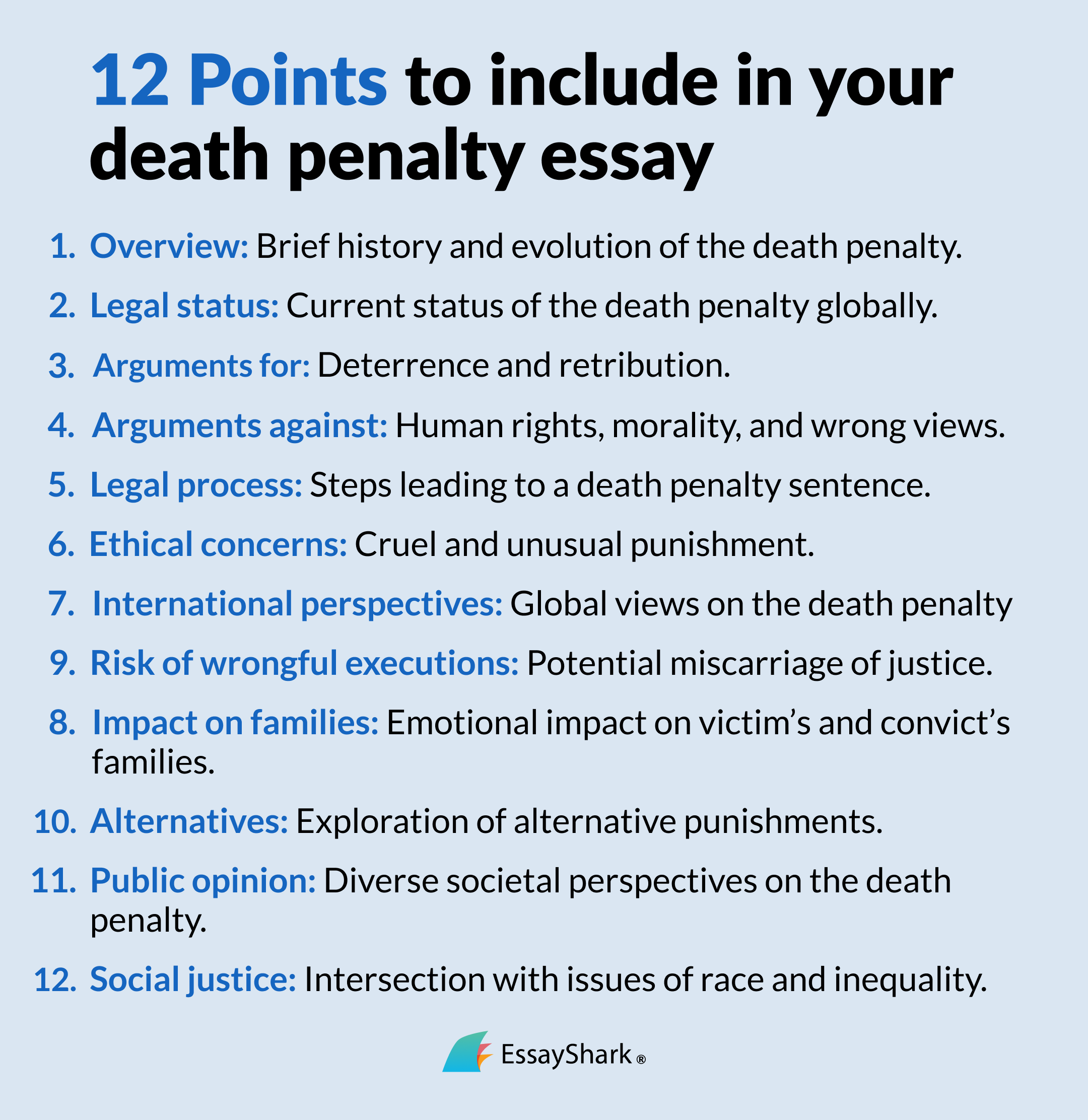 death penalty paper ideas